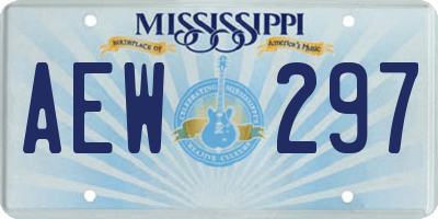 MS license plate AEW297