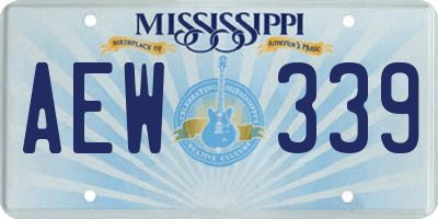 MS license plate AEW339