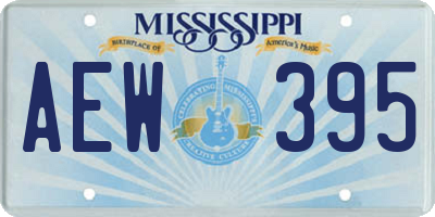 MS license plate AEW395