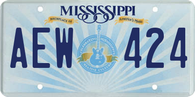 MS license plate AEW424