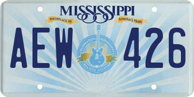 MS license plate AEW426