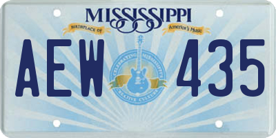 MS license plate AEW435