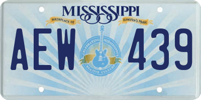 MS license plate AEW439