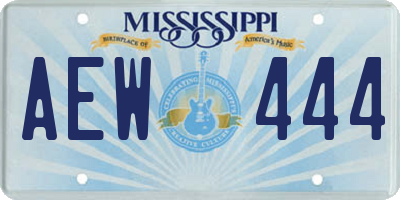 MS license plate AEW444