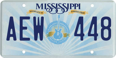 MS license plate AEW448