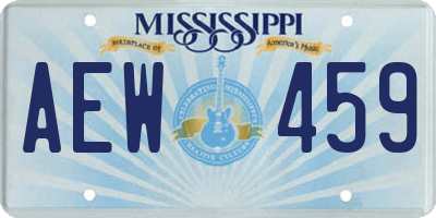 MS license plate AEW459