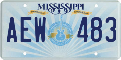 MS license plate AEW483