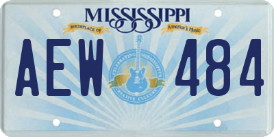 MS license plate AEW484