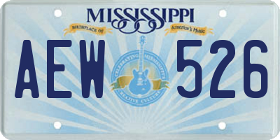 MS license plate AEW526
