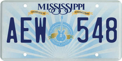 MS license plate AEW548