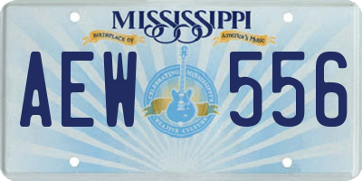 MS license plate AEW556