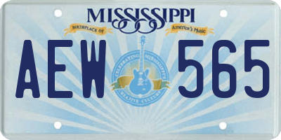 MS license plate AEW565