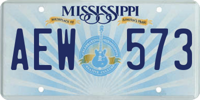 MS license plate AEW573