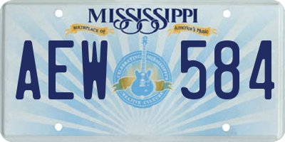 MS license plate AEW584