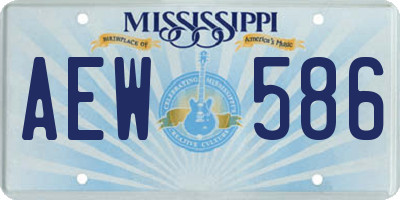 MS license plate AEW586