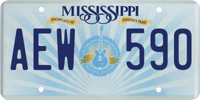 MS license plate AEW590