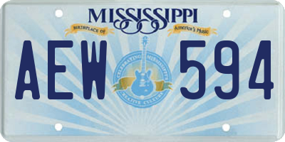 MS license plate AEW594