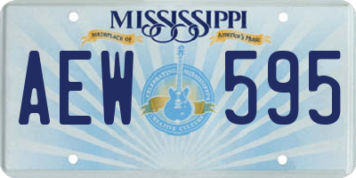 MS license plate AEW595