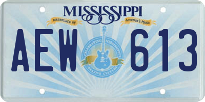 MS license plate AEW613