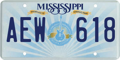 MS license plate AEW618