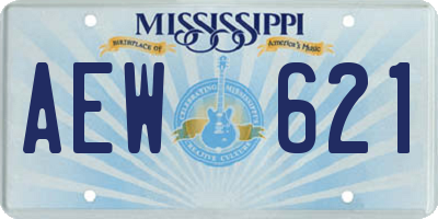 MS license plate AEW621