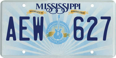 MS license plate AEW627