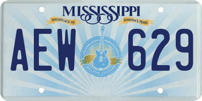 MS license plate AEW629