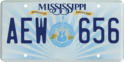 MS license plate AEW656