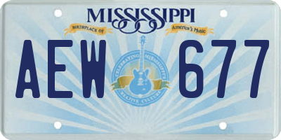 MS license plate AEW677