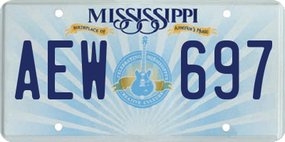 MS license plate AEW697