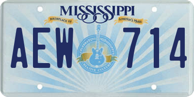 MS license plate AEW714