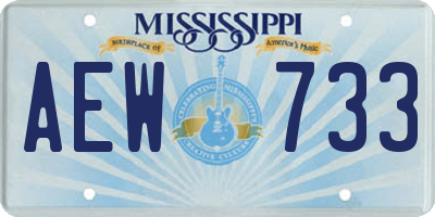 MS license plate AEW733