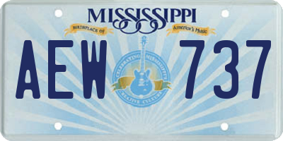 MS license plate AEW737