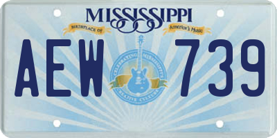 MS license plate AEW739