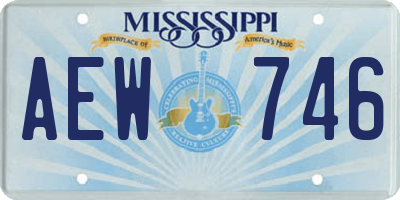 MS license plate AEW746