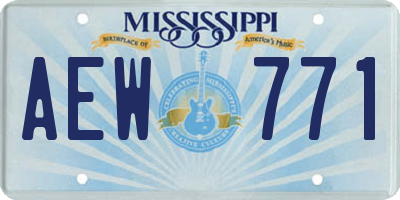 MS license plate AEW771