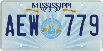 MS license plate AEW779