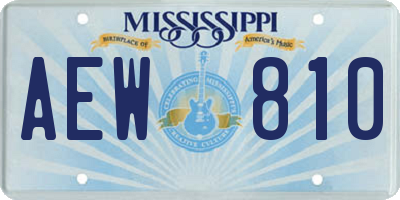MS license plate AEW810