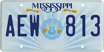 MS license plate AEW813