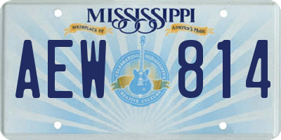MS license plate AEW814