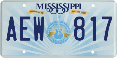 MS license plate AEW817