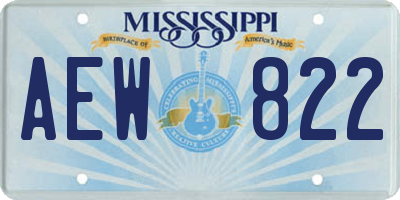 MS license plate AEW822