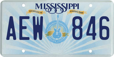 MS license plate AEW846