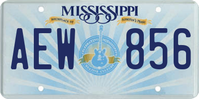 MS license plate AEW856