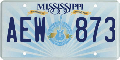 MS license plate AEW873