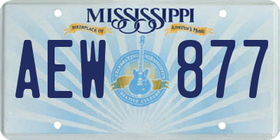 MS license plate AEW877