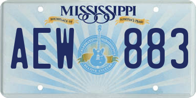MS license plate AEW883