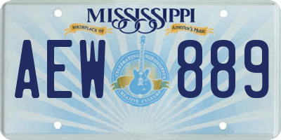 MS license plate AEW889