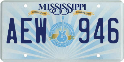 MS license plate AEW946