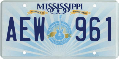 MS license plate AEW961